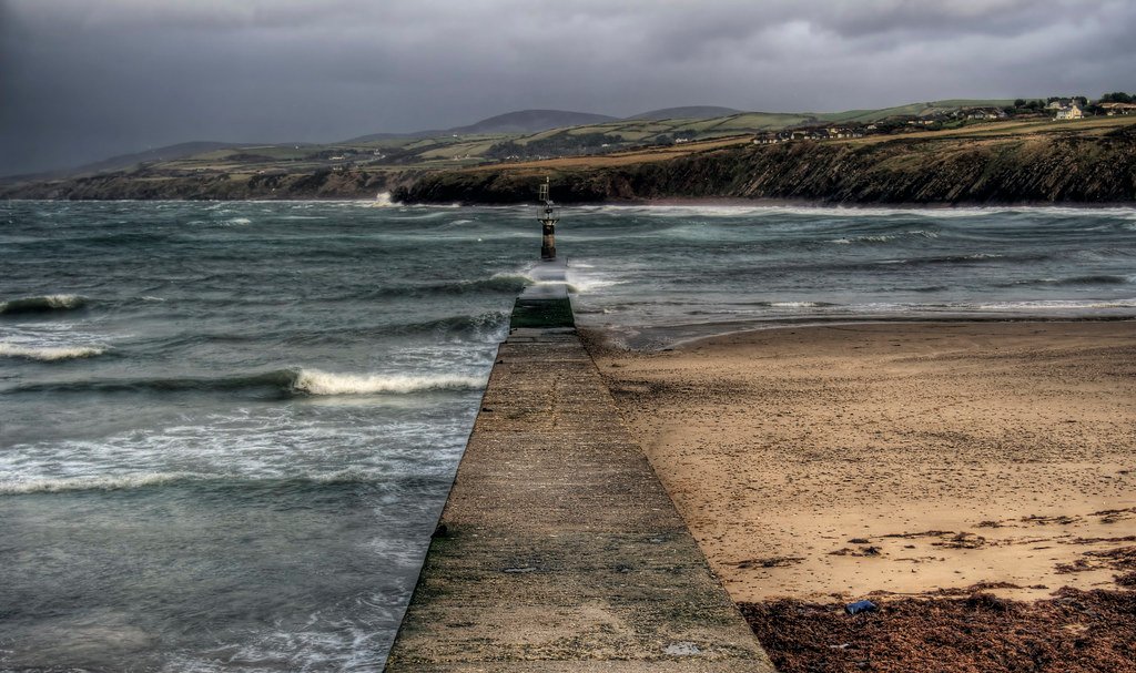 A breakwater at Peel, Isle of Man Isle of Man website design